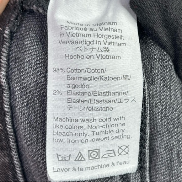 Madewell Jeans Women's 25 Black Classic Straight High Rise Denim Stretch J2054 - Picture 9 of 15